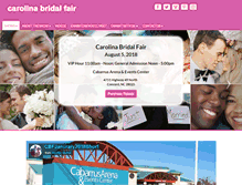 Tablet Screenshot of carolinabridalfair.com